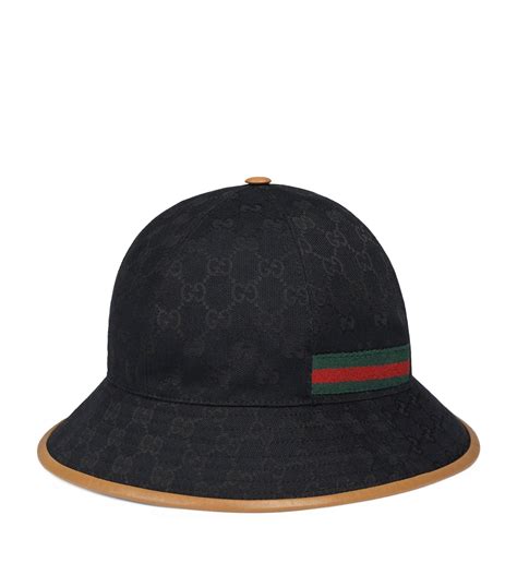 gucci black canvas hat|gucci dad hat.